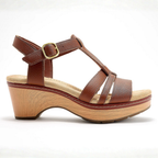 Olivia Leather T-Strap Heeled Sandals – Walk Taller in Pure All Day Comfort