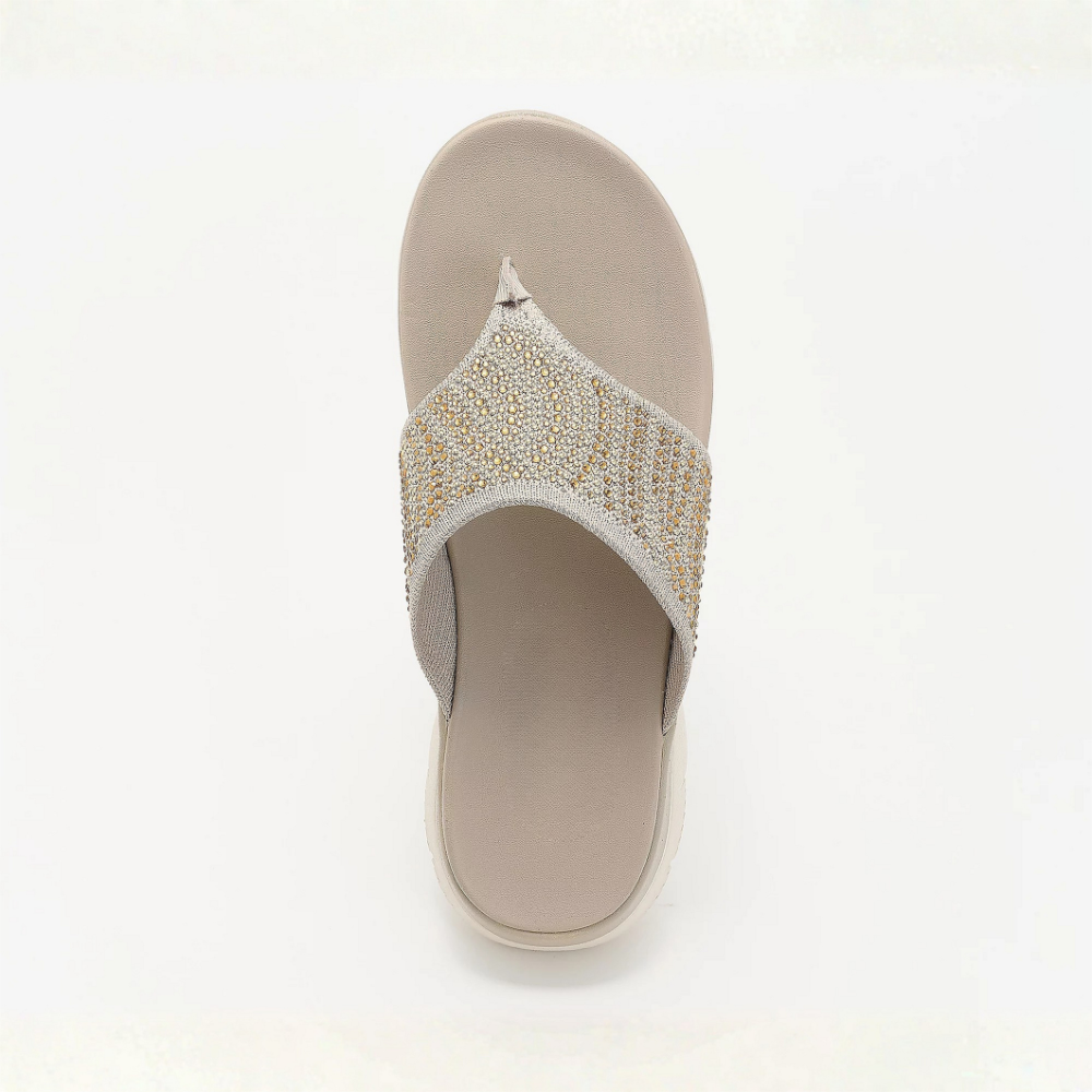 Stella Crystal Knit Thong Sandals – Stretch Into Pure Comfort