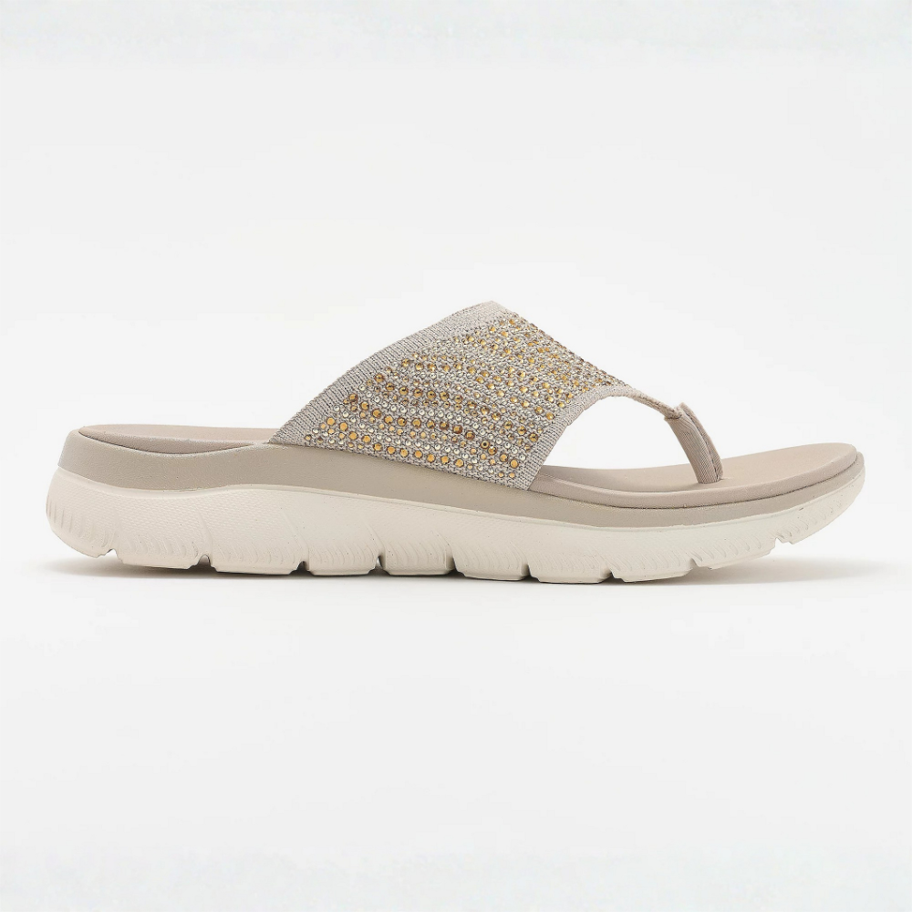 Stella Crystal Knit Thong Sandals – Stretch Into Pure Comfort