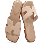 Tessa Raffia Slide Sandals – Pure Memory Foam Comfort, All Day