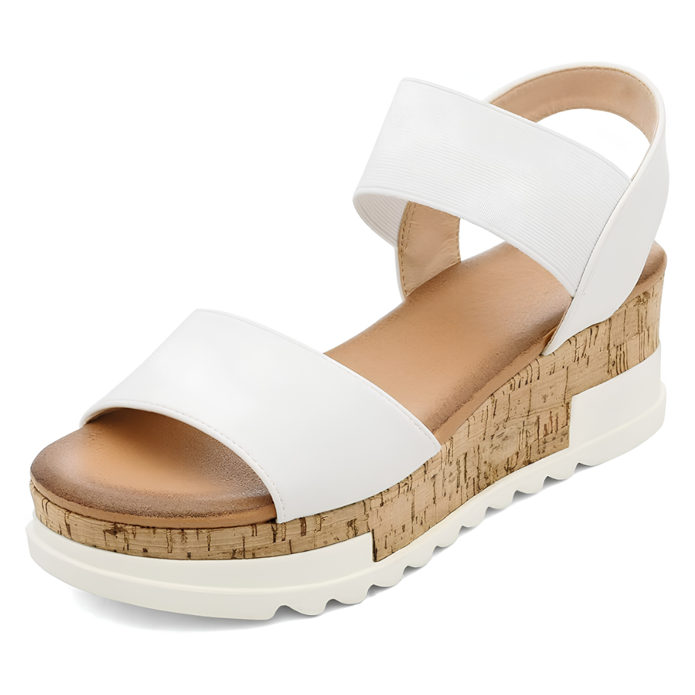 Ischia Padded Cork Wedge Sandals – Cushioned Cloud Comfort, Zero Effort