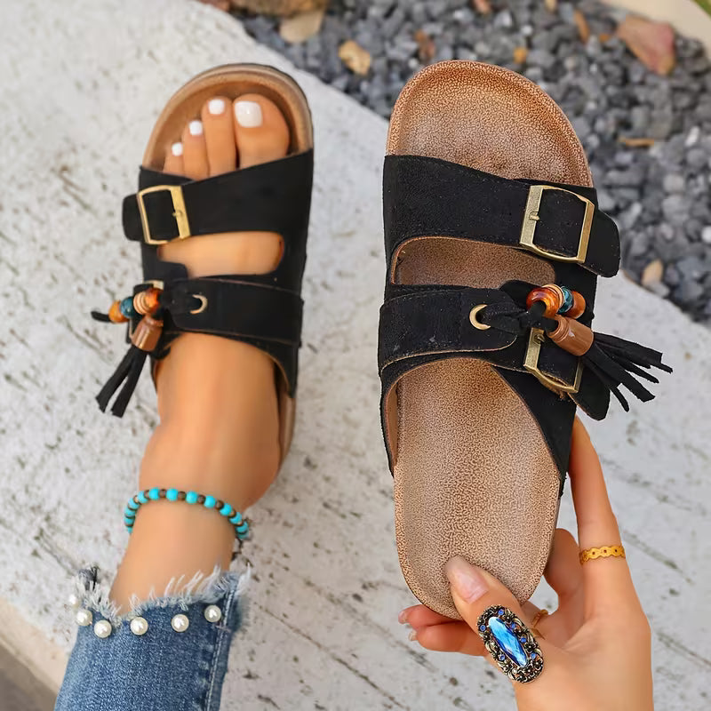 Rio Tassel Cork Sandals – The Boho Sandal You'll Wear on Repeat All Summer