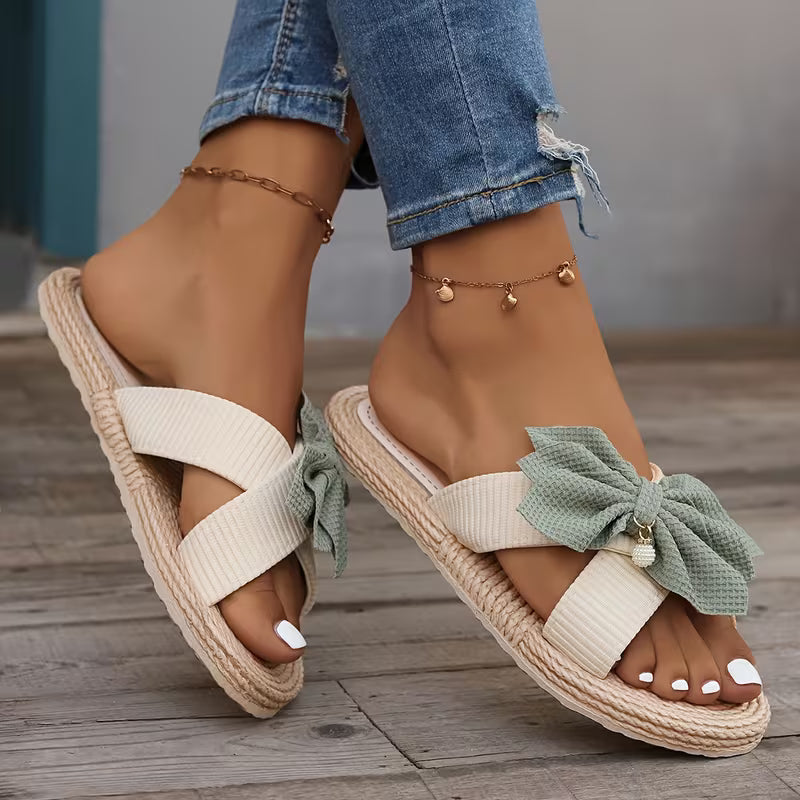 Bella Bow Espadrille Slides – The Pretty Sandal That Feels as Good as It Looks