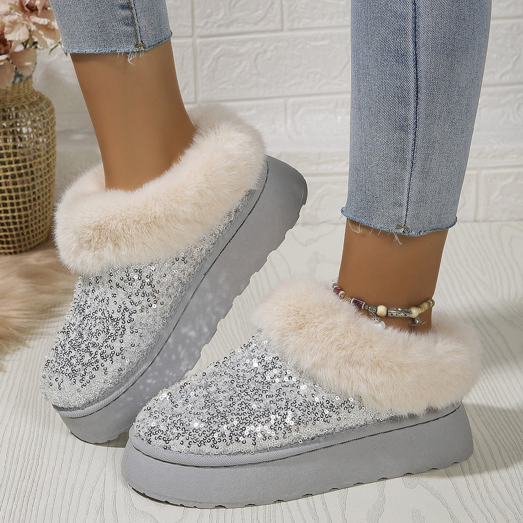 CrystalFur Comfy Platform Boots