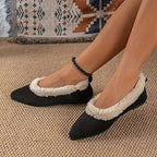 Velvet Warm Flats – Sleek Style with Gentle Support